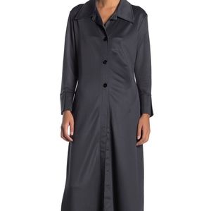 NWT: TOV Gray Shirt Style Long Shirt Dress